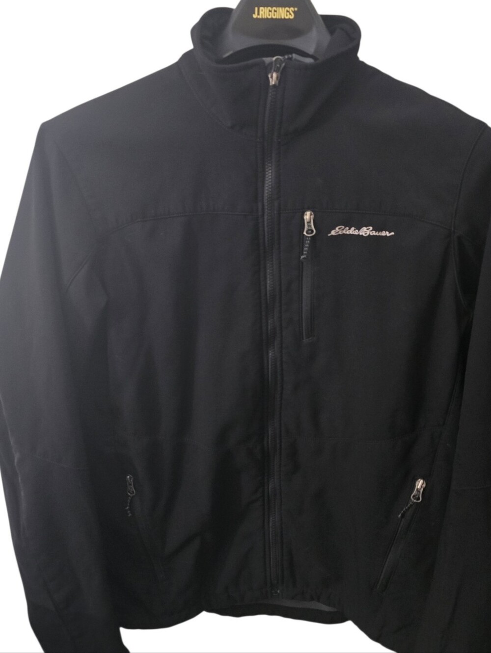 Eddie Bauer Sz.large Tall Mens Black Full Zip Jacket